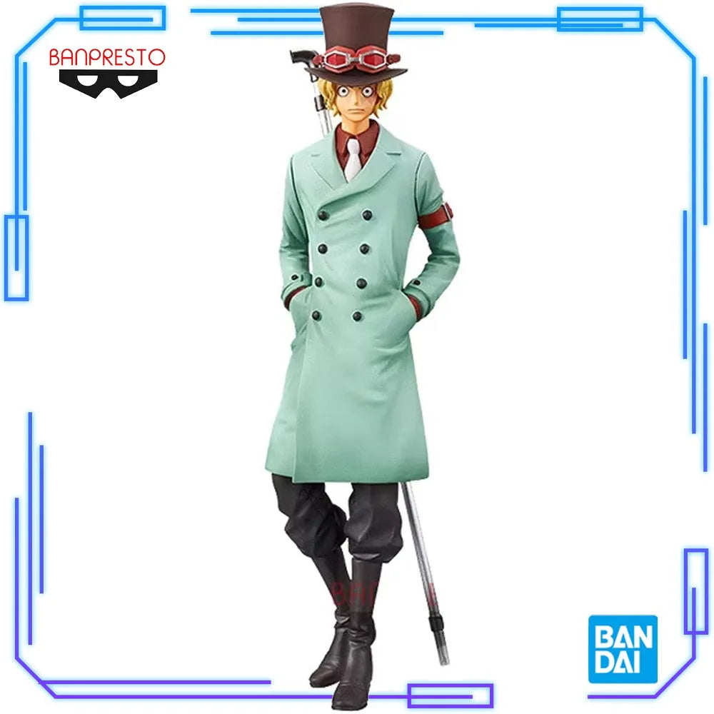 En Stock Bandai Original Banpresto DXF The Grandline Series One Piece Stampede Sabo 17cm colecciones modelo figuras de juguete