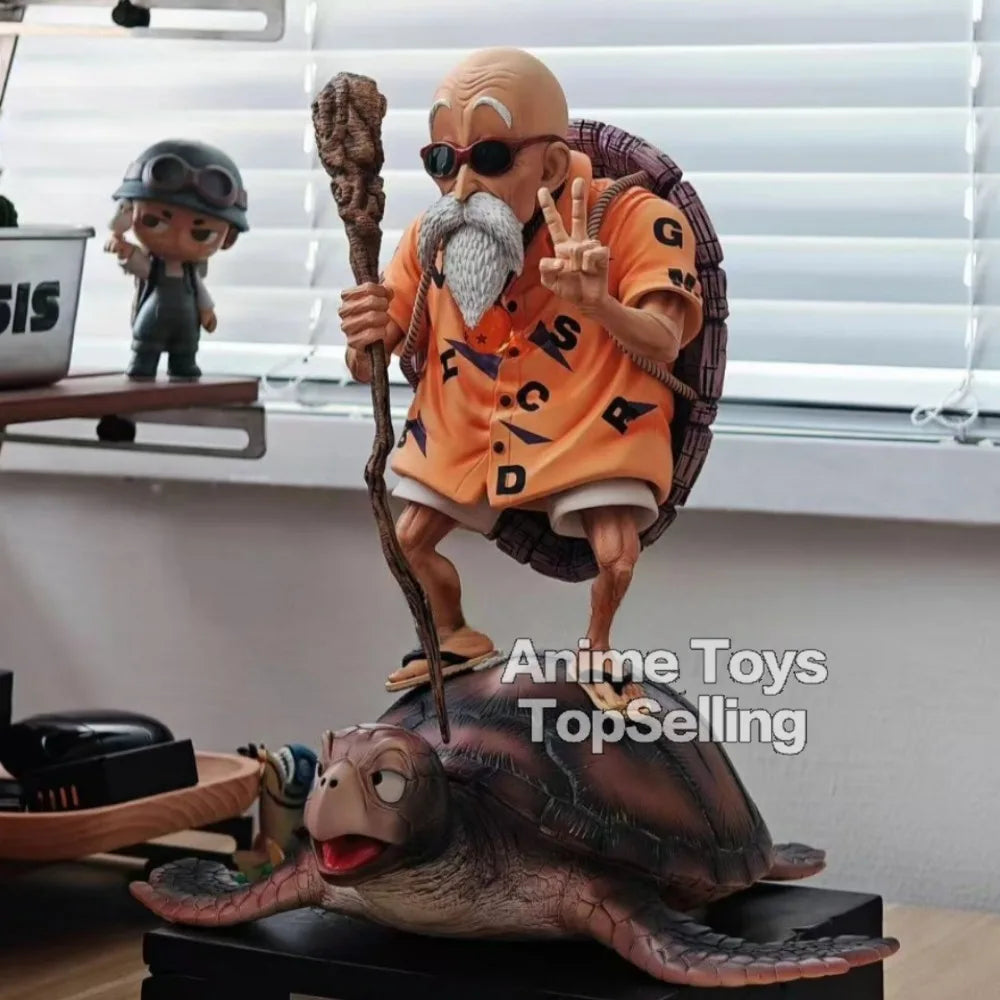 Figura Maestro Roshi sobre Tortuga - Dragon Ball | Versión Clásica 23.5cm