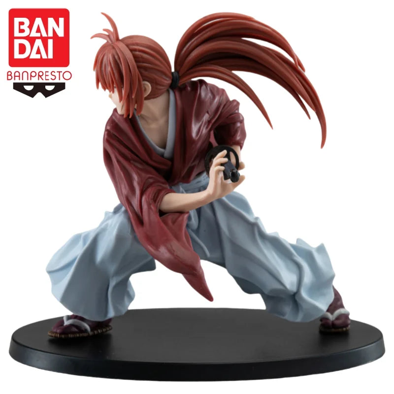 En Stock Bandai Original Banpresto Himura Kenshin vibración estrellas figura de acción modelo muñeca nuevos personajes de Anime en caja