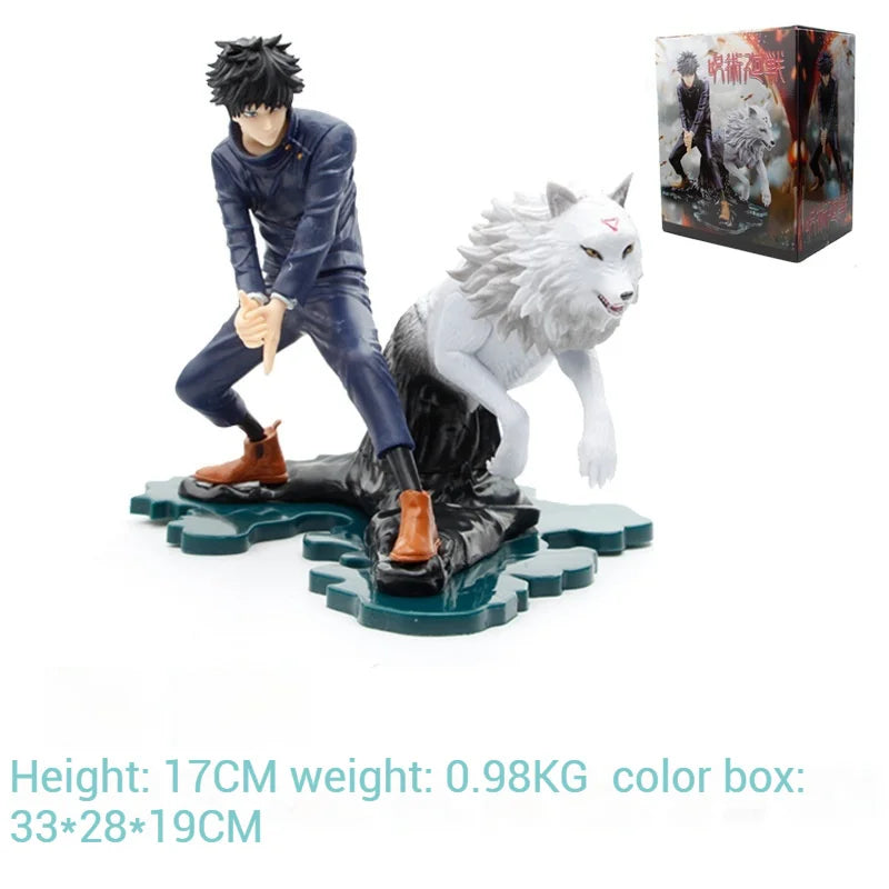 Figura Fushiguro Megumi con Perro de Jade - Jujutsu Kaisen | Estatua GK 17cm