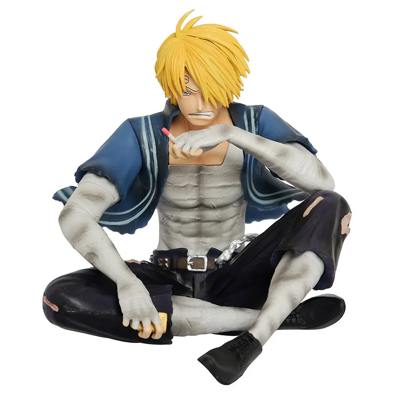 Figura Sanji - One Piece | Sanji en pose de combate con daño de batalla 12cm