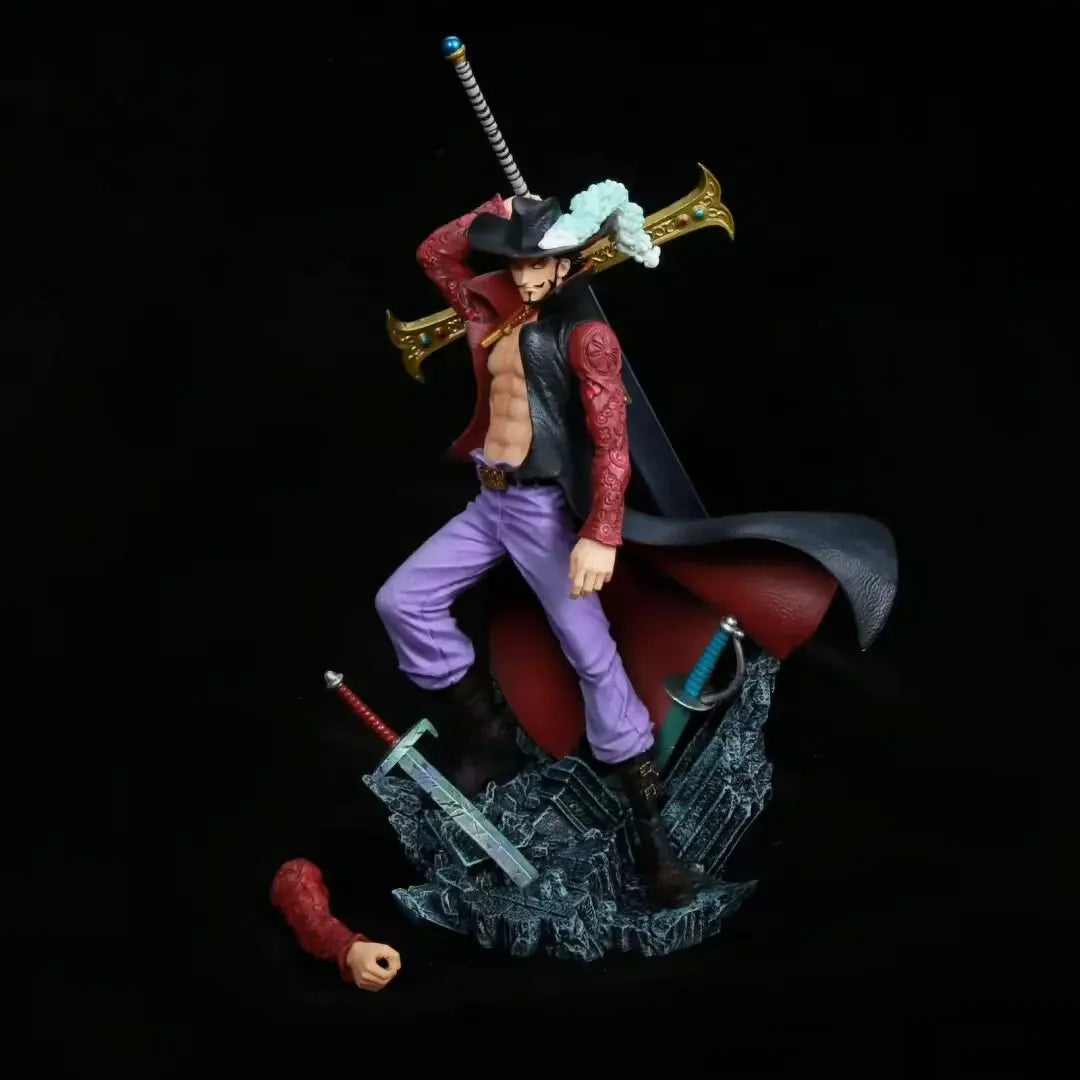 Figura Dracule Mihawk - One Piece | Dracule Mihawk, Ojo de Halcón, el mejor espadachín del mundo 28cm