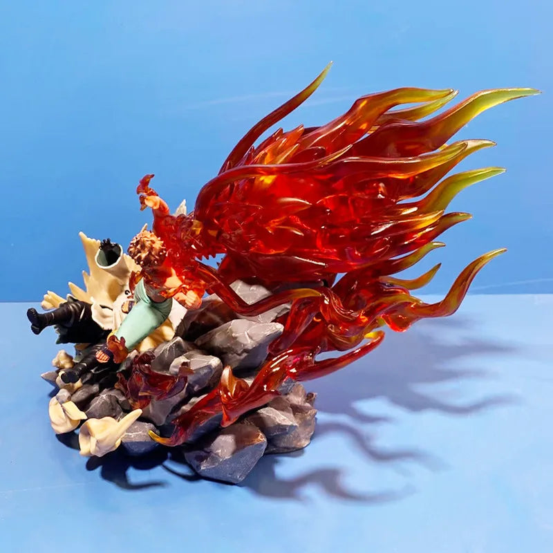 Figura Might Guy vs Uchiha Madara - Naruto | Diorama Luminoso 22cm