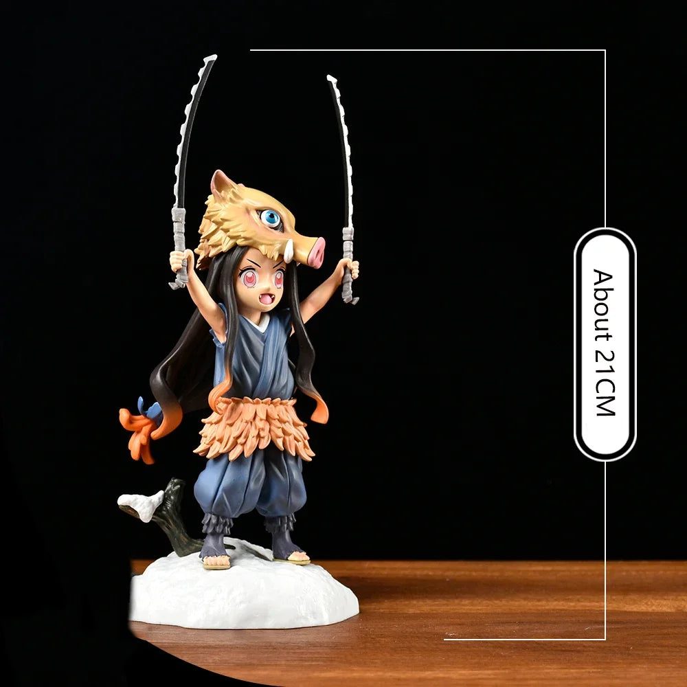 Figura Nezuko Kamado (máscara de jabalí) - Demon Slayer | Bandai 19cm