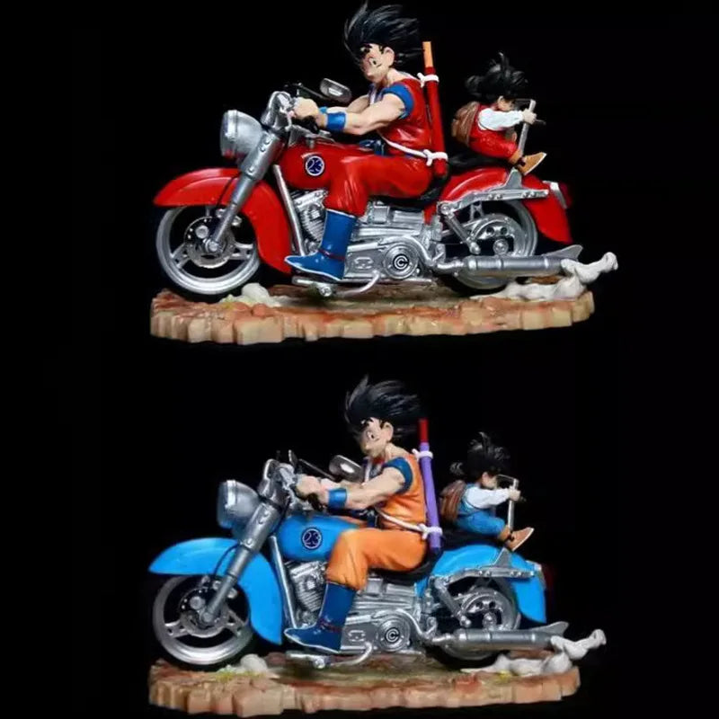 Figura Goku y Gohan en Moto - Dragon Ball