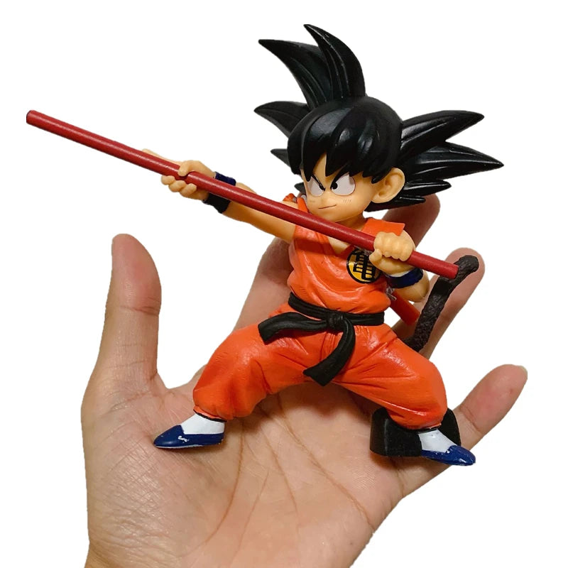 Figura de Dragon Ball de Anime de 14cm, figura de acción de Son Goku infantil, modelo de juguete de PVC, colección de muñecos, decoración de escritorio, Gif para niños