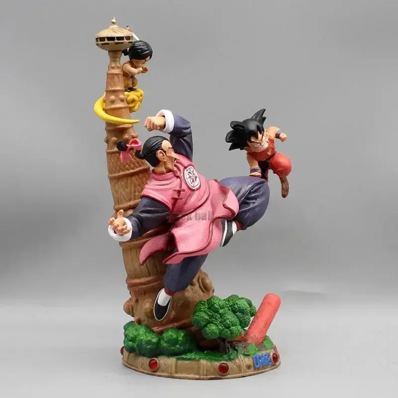 Dragon Ball Manga Anime Goku Figures Gk Tao Pai Pai Vs Son Goku Karin Tower 28cm Action Figures Pvc Collectible Ornament Gifts