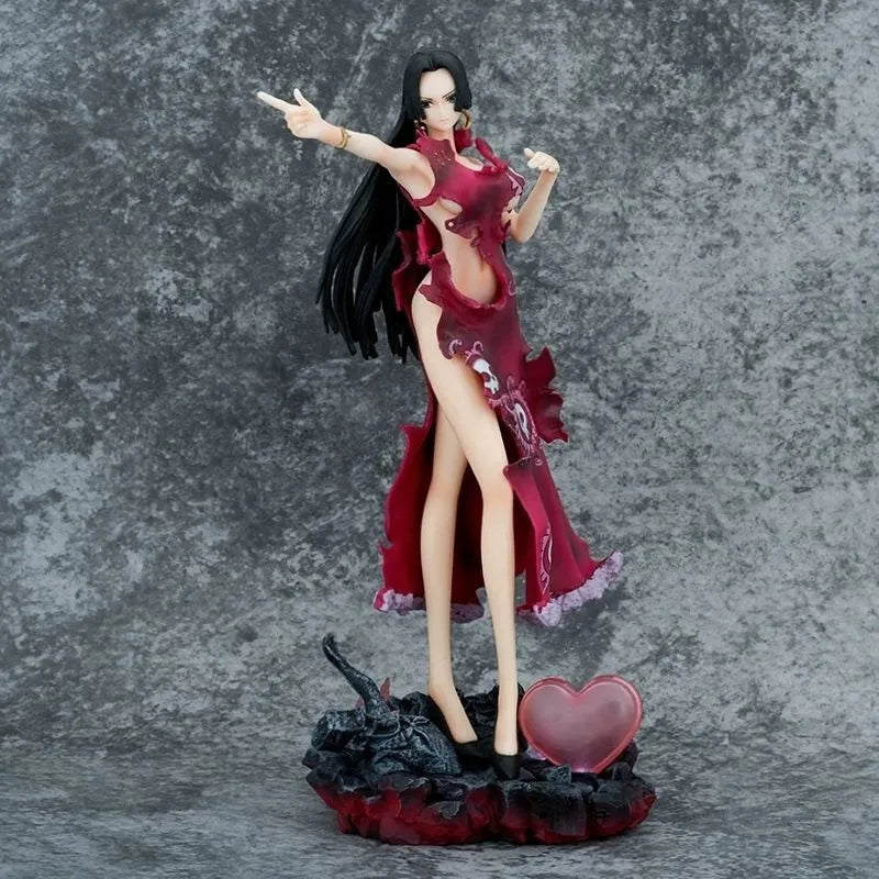 30cm una pieza Boa Hancock pie Pose figura de Anime modelo estatua con Base decoración de escritorio regalo