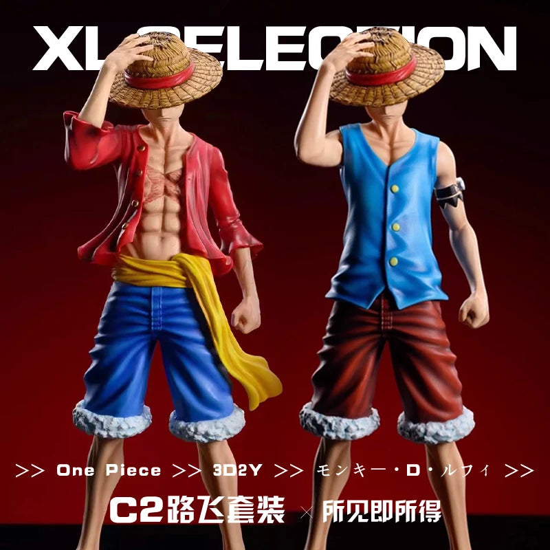 Estatua de PVC de 23cm, modelo de estudio JT de una pieza, Post-Timeskip Luffy, paquete de 2, sombrero, prensa, Pose, figura coleccionable de Anime, juguete de regalo
