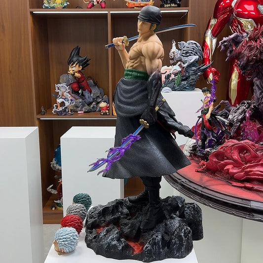 Figura Roronoa Zoro 5 Cabezas - One Piece | Intercambiable 50cm