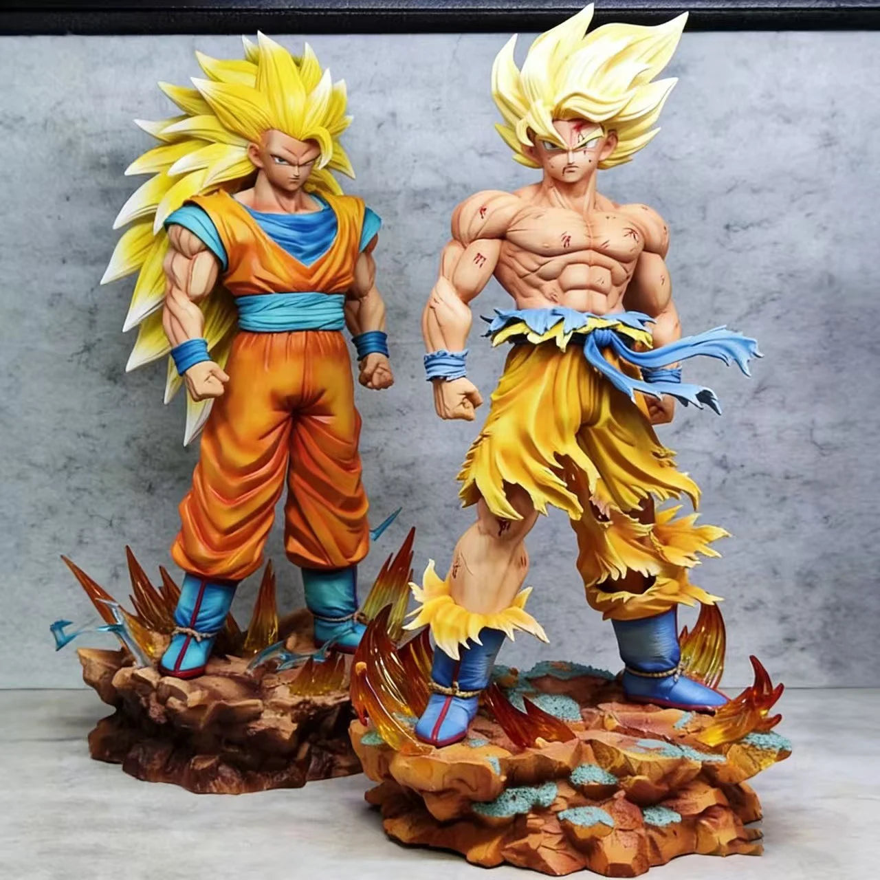 Figura Son Goku SSJ3 - Dragon Ball Z | Base LED Super Saiyan 3 35cm