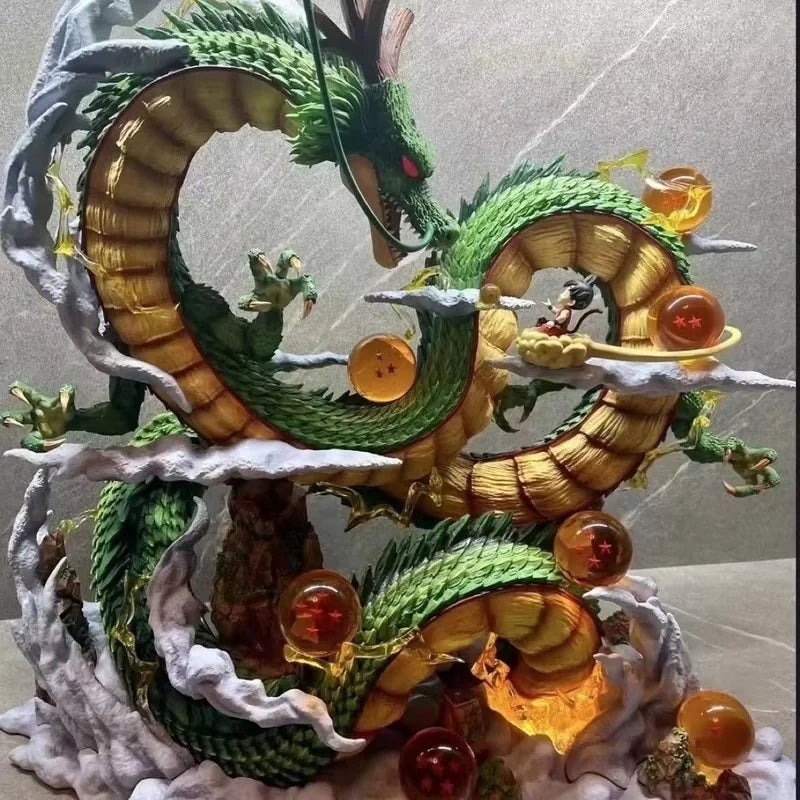 Figura Son Goku y Shenron - Dragon Ball | Estatua con LED 53cm