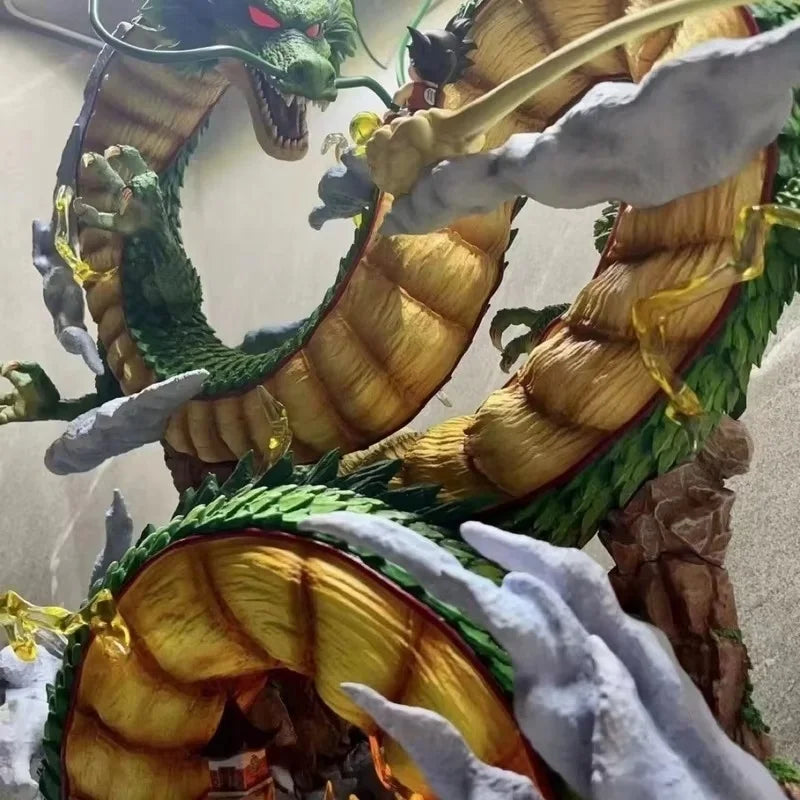 Figura Son Goku y Shenron - Dragon Ball | Estatua con LED 53cm