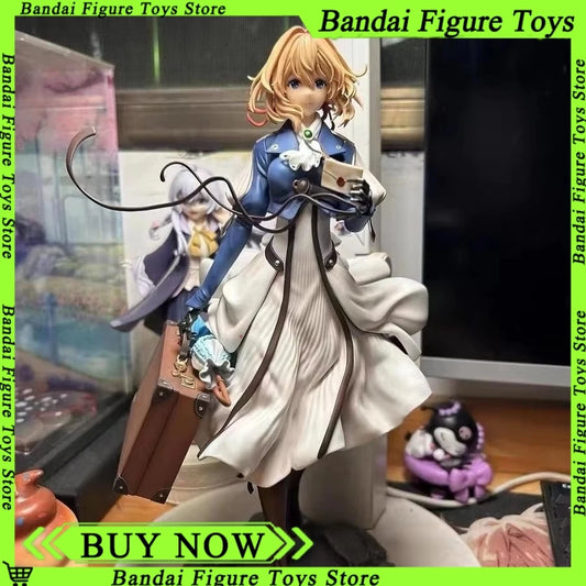 Figura de Anime Violet Evergarden de 25CM, violeta, jardín eterno, Gk Tide Play, estatua de Chica de Anime, modelo de decoración de mesa, juguete de regalo de Navidad