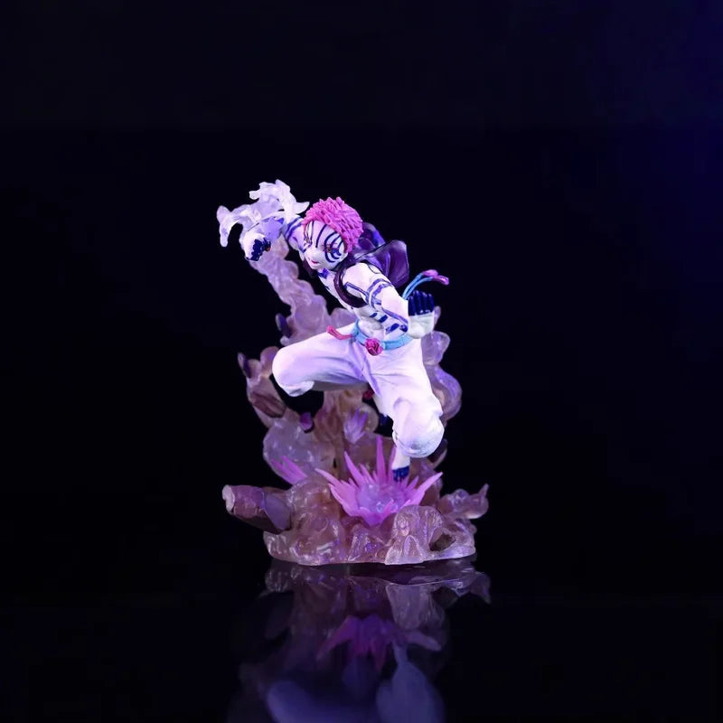Nuevo en Stock, figura de Anime Demon Slayer Battle Akaza de 18cm, modelo de acción, juguetes de Pvc para niños, regalo, adornos de modelos coleccionables