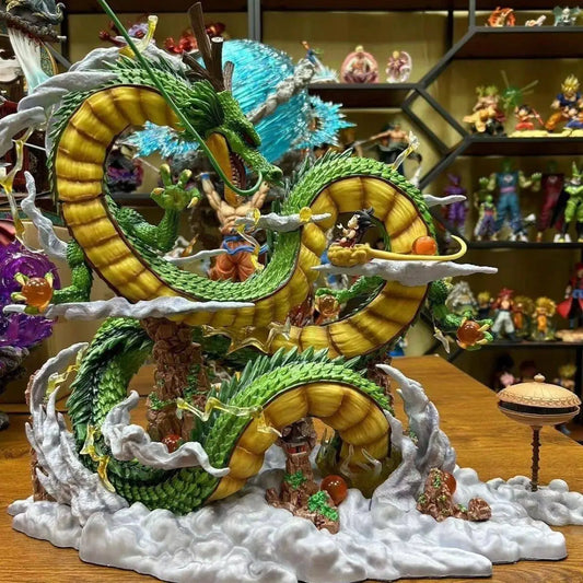 Figura Goku y Shenron - Dragon Ball | Estatua con LED 53cm