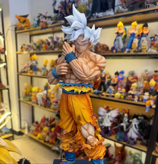 Figura Son Goku Ultra Instinto - Dragon Ball Super | 2 Cabezas 35cm