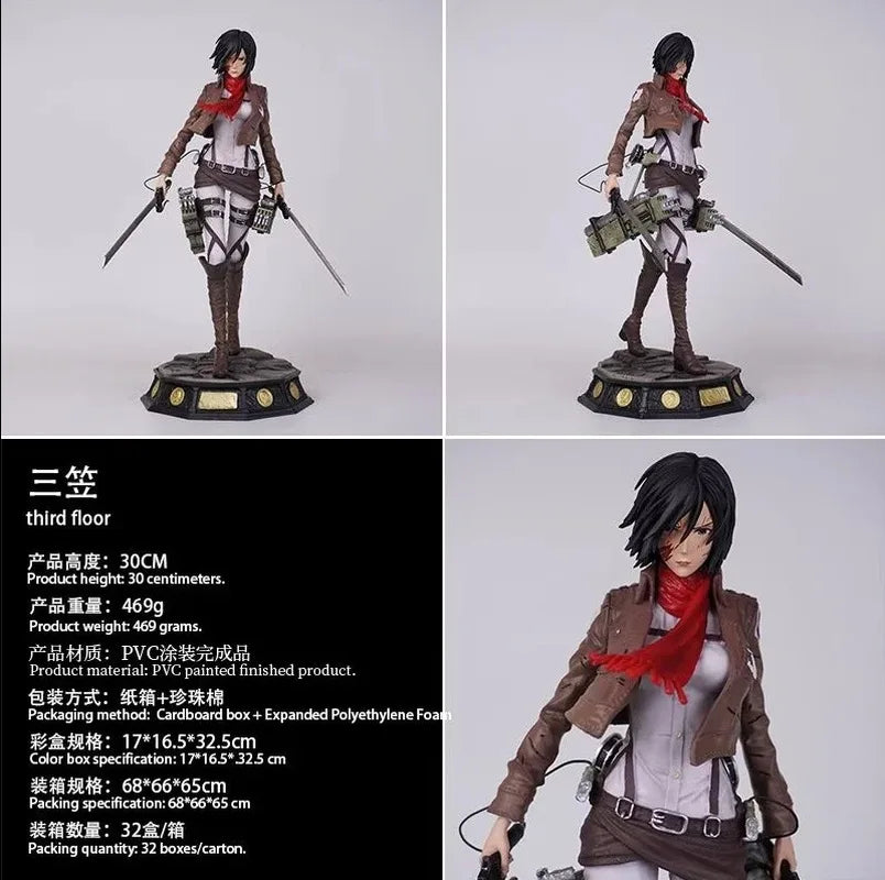 Figura Mikasa Ackerman - Attack on Titan | Estatua Decorativa 30cm