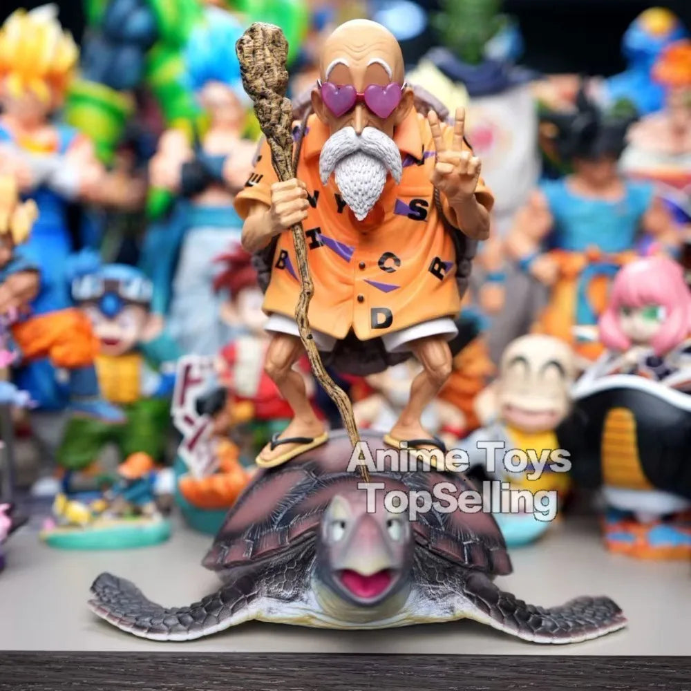 Figura Maestro Roshi sobre Tortuga - Dragon Ball | Versión Clásica 23.5cm