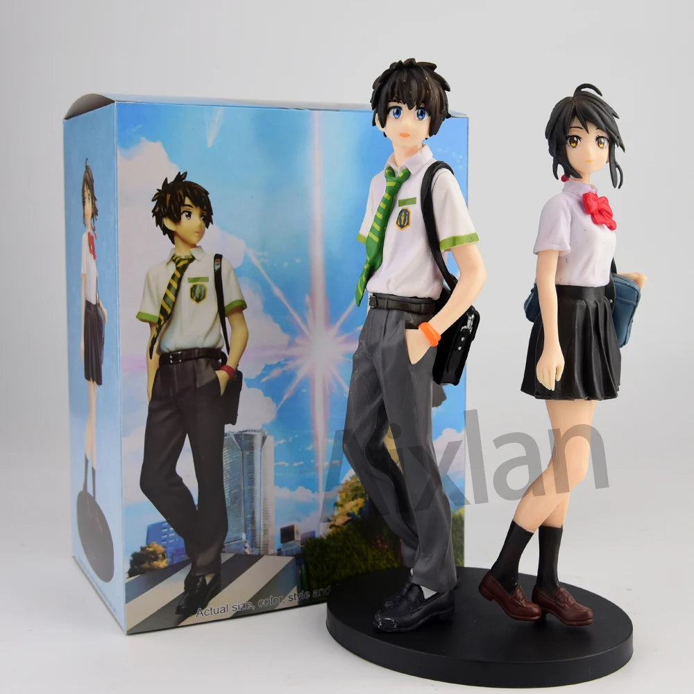 Figuras Your Name y Weathering With You - Makoto Shinkai | Taki, Mitsuha, Hodaka, Hina 20cm
