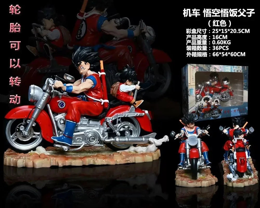 Figura Goku y Gohan en Moto - Dragon Ball