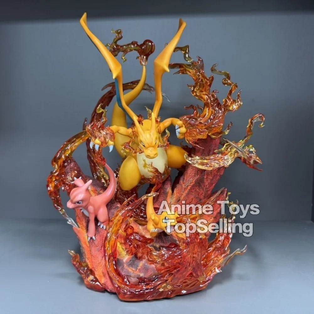 Figura Charizard - Pokémon | Diorama Línea Evolutiva 30cm