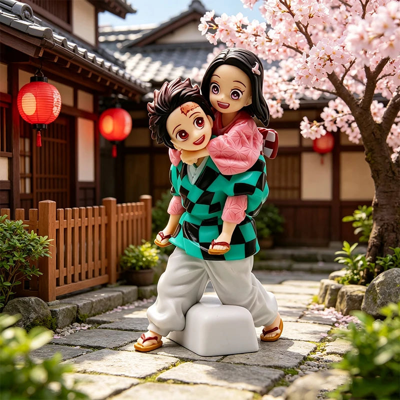 Figura Tanjiro y Nezuko Kamado - Demon Slayer | 12,8 cm