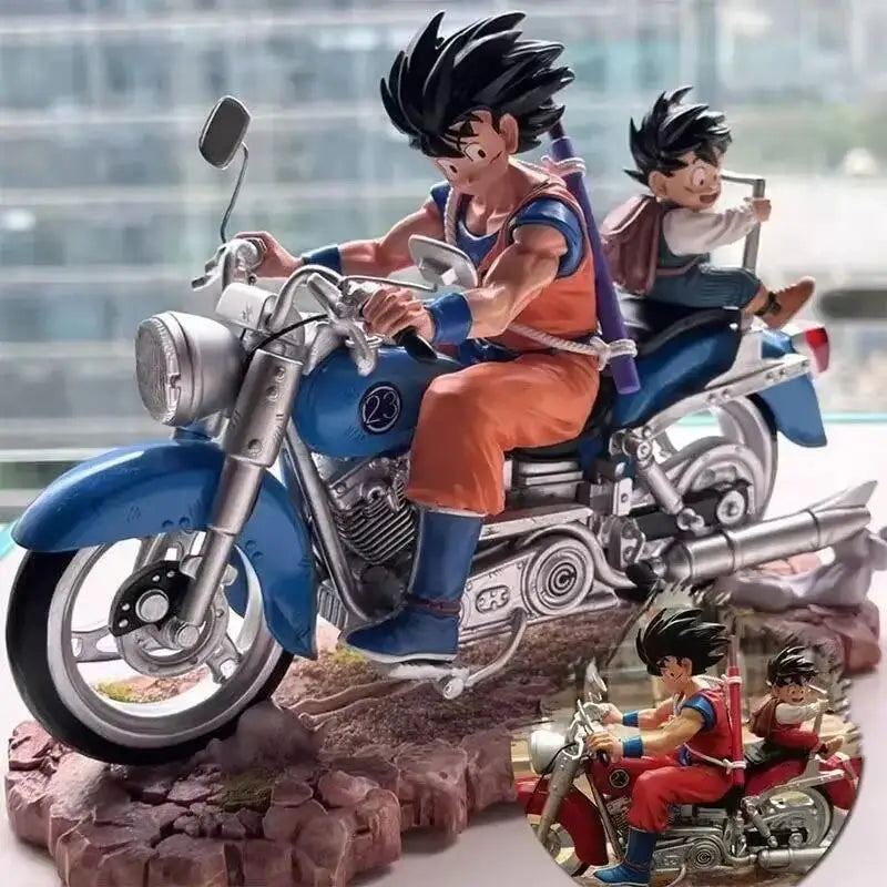 Figura Goku y Gohan en Moto - Dragon Ball
