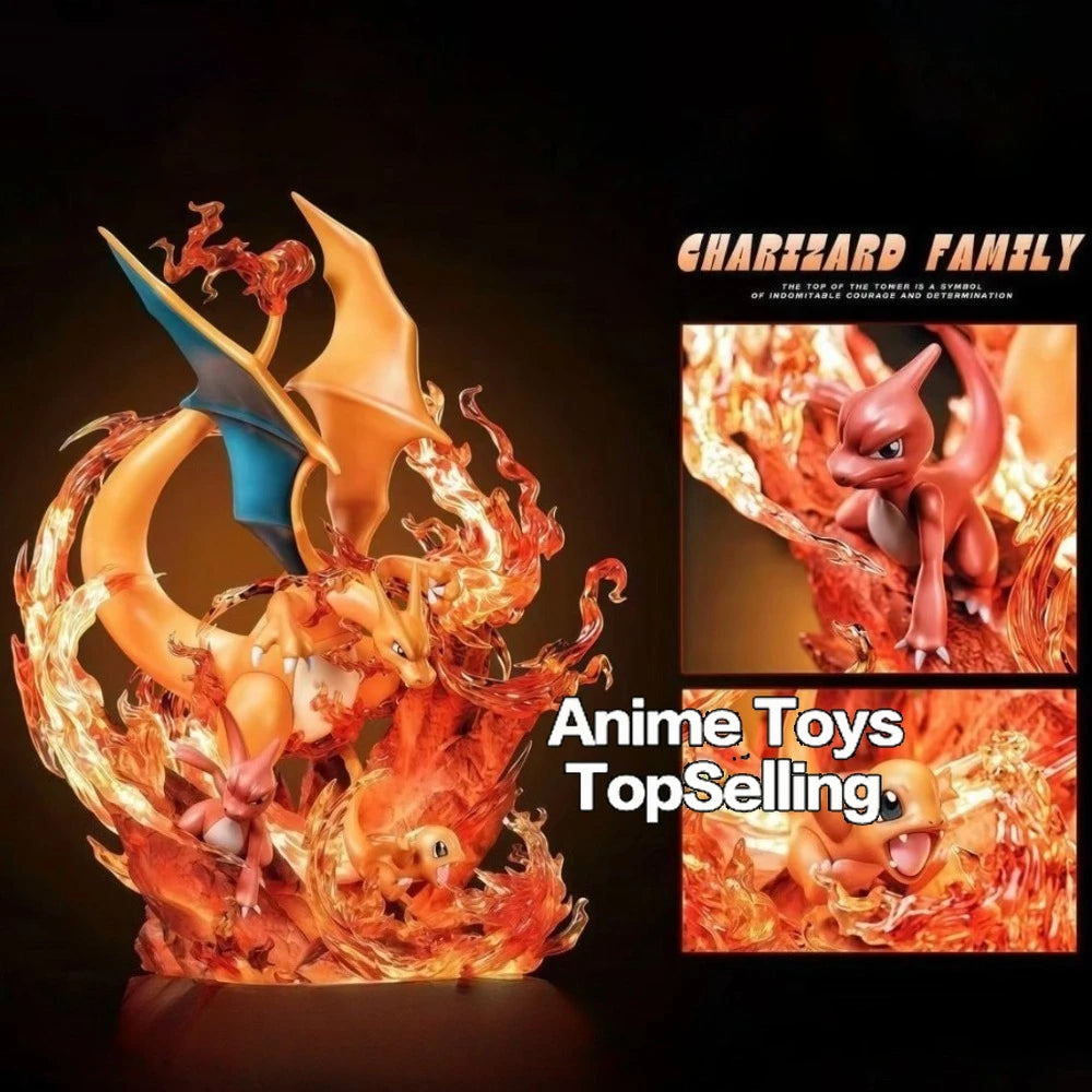 Figura Charizard - Pokémon | Diorama Línea Evolutiva 30cm