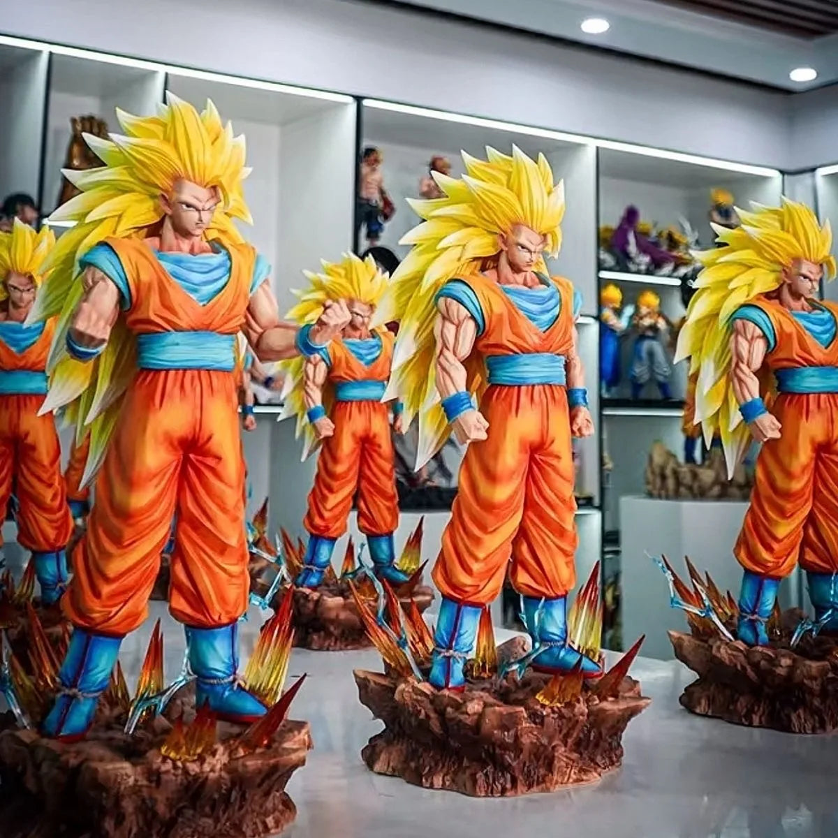 Figura Son Goku SSJ3 - Dragon Ball Z | Base LED Super Saiyan 3 35cm