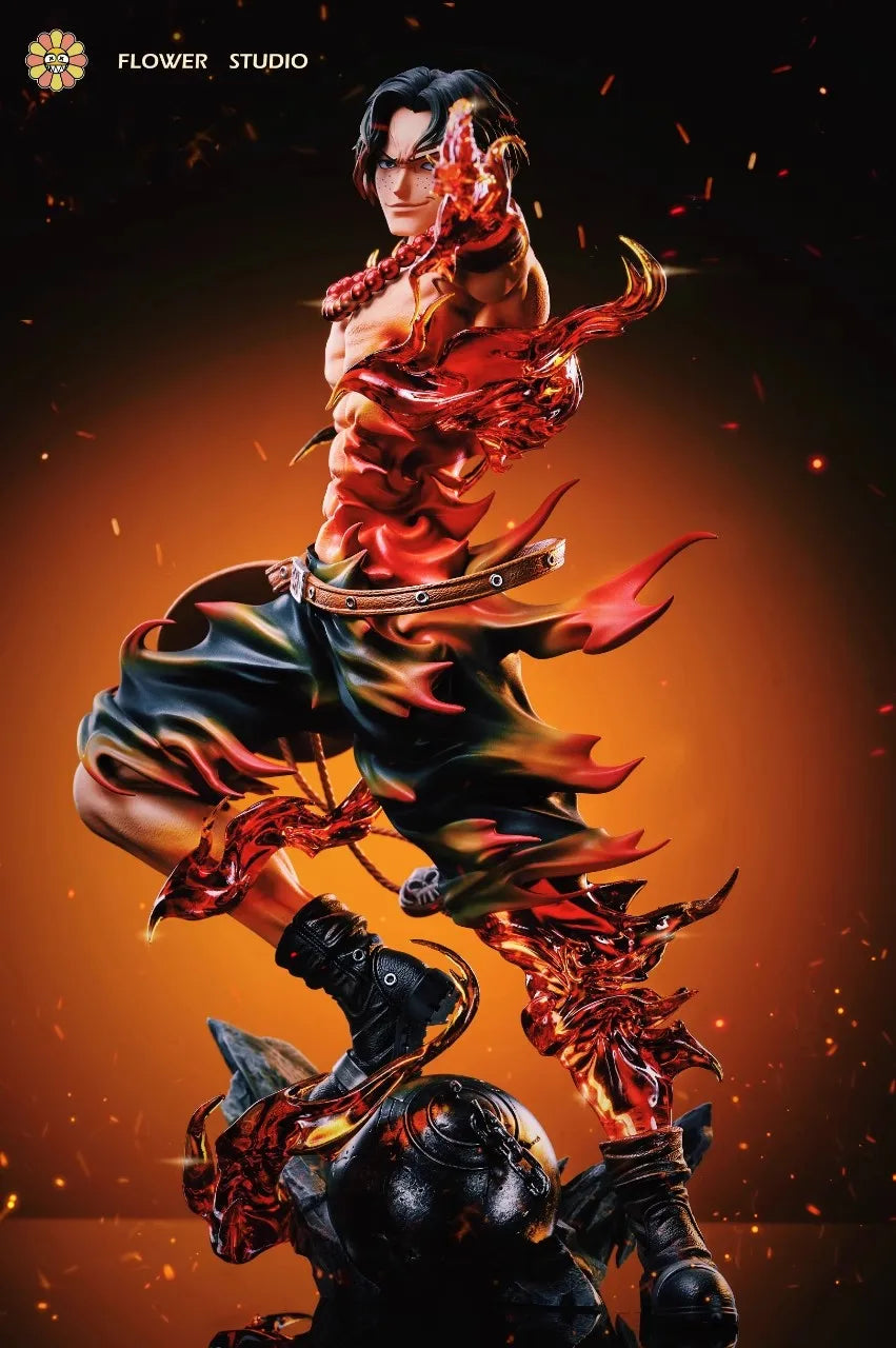 One Piece Figure Ace Figures Portgas·D· Ace Action Statue Pvc Gk Model Collection Doll Customized Version Toys Birthday Gift