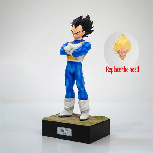 Figura Vegeta y Majin Vegeta - Dragon Ball Z | Cabeza Intercambiable 28cm