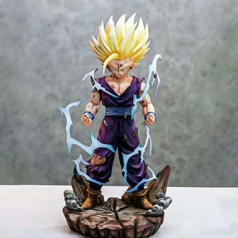 Figura Son Gohan - Dragon Ball | Son Gohan Super Saiyan con cabezas intercambiables 29cm