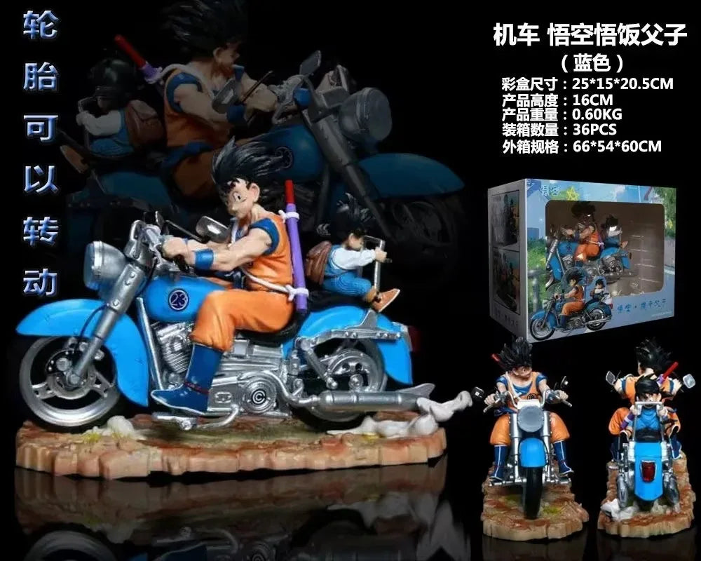 Figura Goku y Gohan en Moto - Dragon Ball