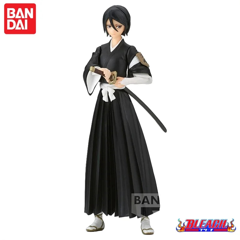 En Stock Bandai Original Bleach Banpresto Kuchiki Rukia figura de acción modelo muñeca nueva caja Anime figuras de acción de juguete