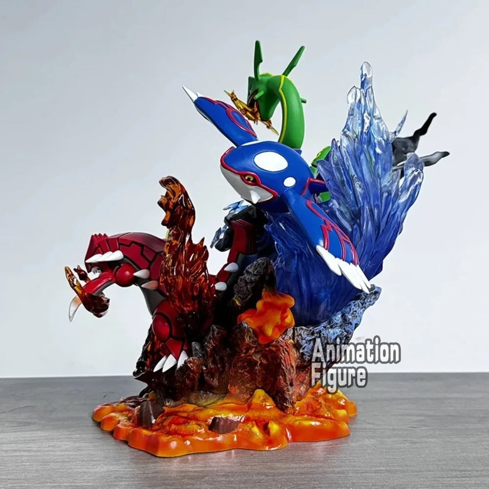 Figura Trio Legendario de Hoenn - Pokemon | Rayquaza Kyogre Groudon Diorama