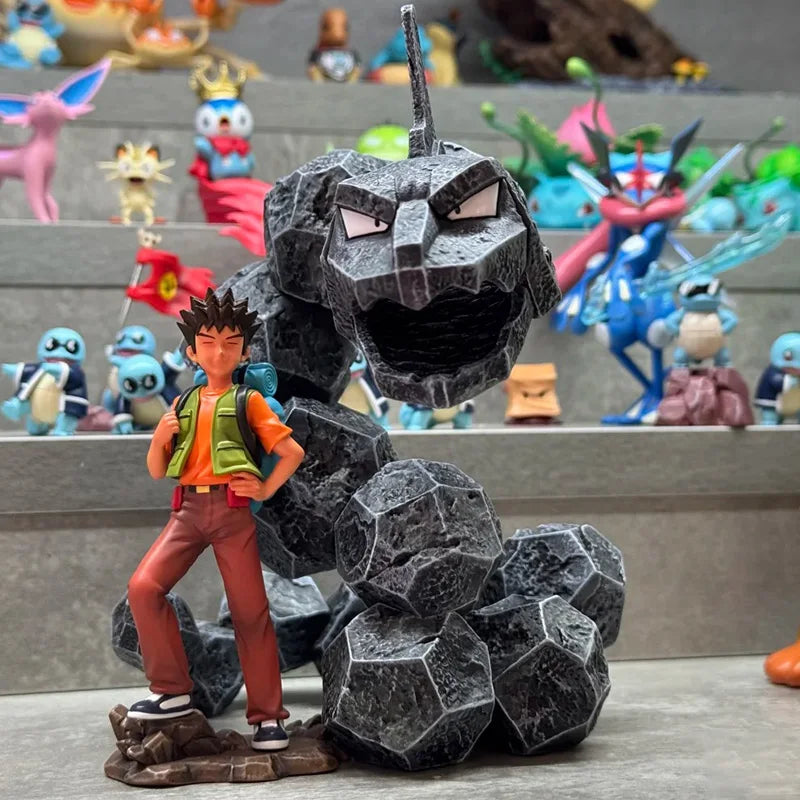 Figura Brock y Onix - Pokémon | PVC 14cm