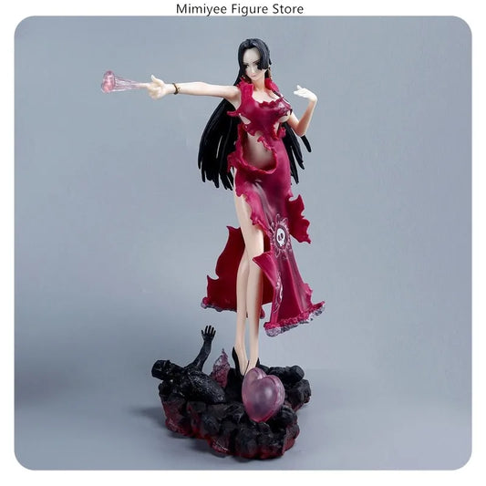 Figura Boa Hancock Mero Mero - One Piece | Vestido Rojo Corazón Petrificado 30cm