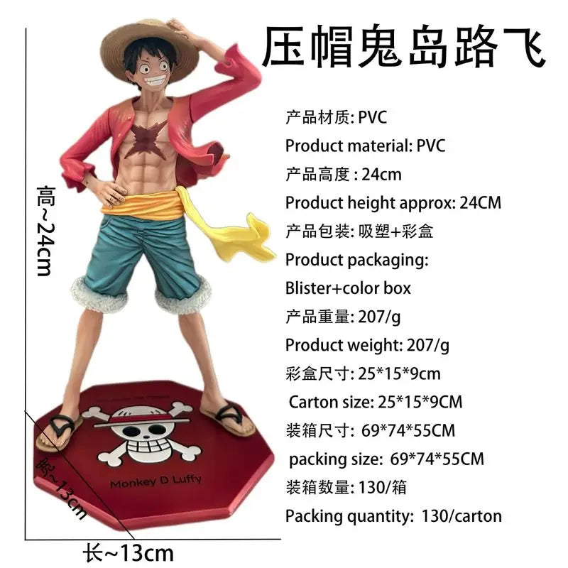 Figura Monkey D. Luffy - One Piece | Post Time Skip Sombrero de Paja 24cm