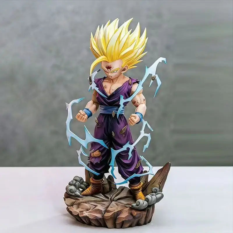 Figura Son Gohan - Dragon Ball | Son Gohan Super Saiyan con cabezas intercambiables 29cm