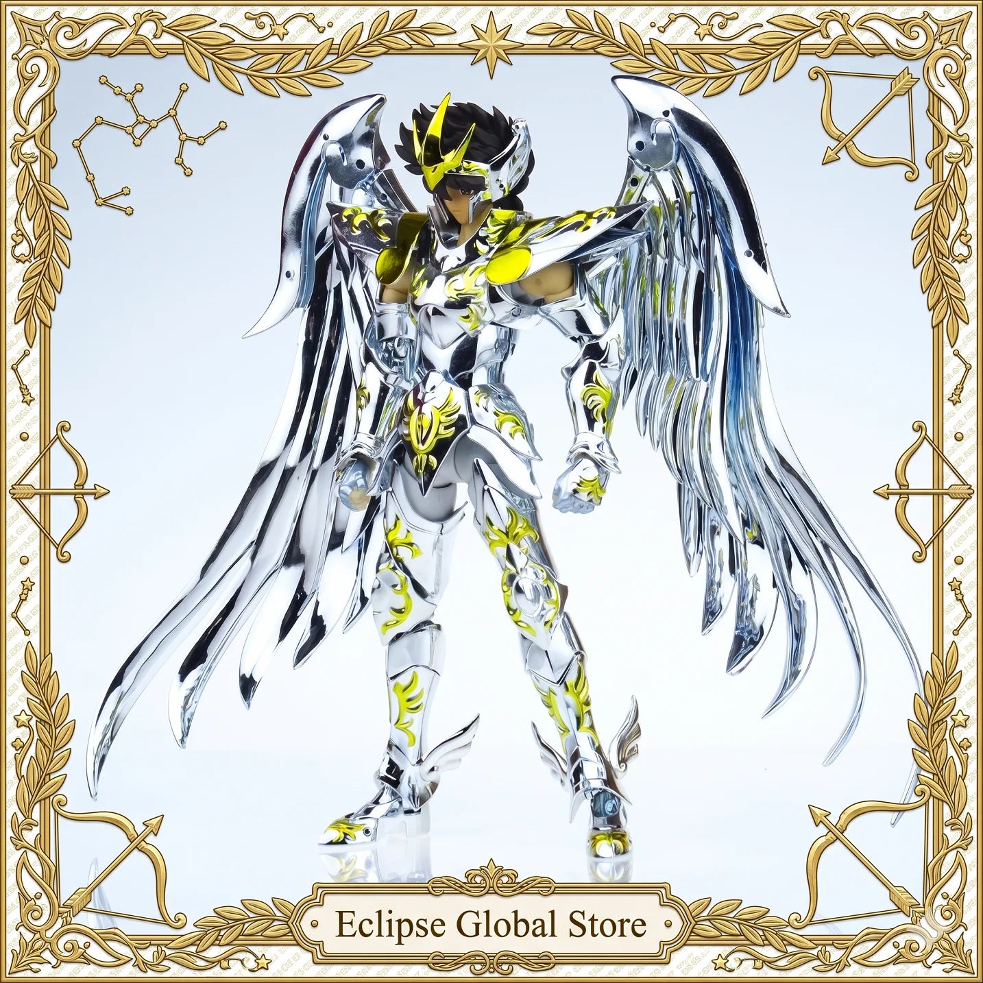 Figura Seiya de Pegaso Armadura Divina - Saint Seiya | Metal Diecast