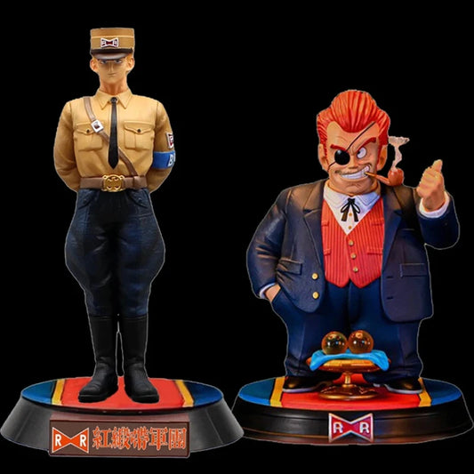 Anime Dragon Ball Figurine GK Red Ribbon Army General Blue Commander Red Action Figure PVC Collection Model Room Decoration Gift