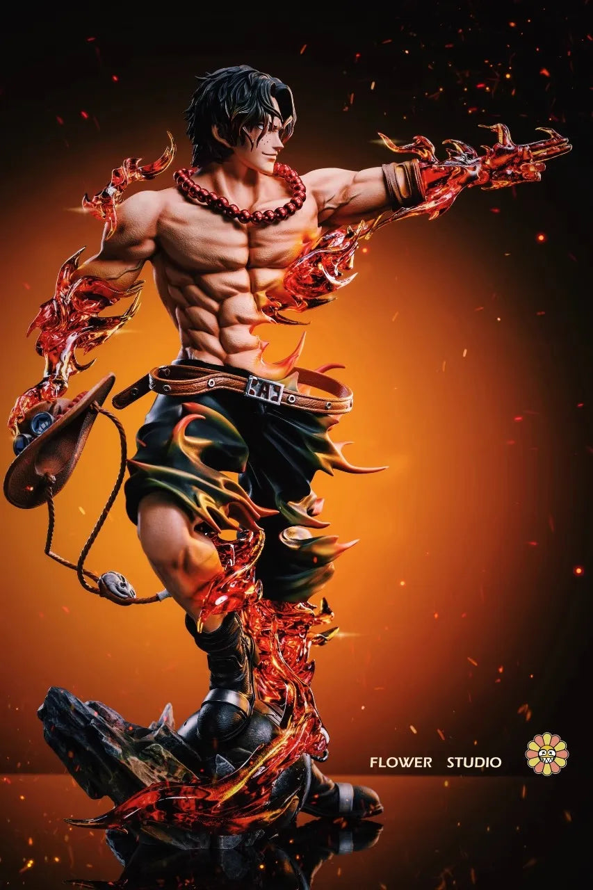 One Piece Figure Ace Figures Portgas·D· Ace Action Statue Pvc Gk Model Collection Doll Customized Version Toys Birthday Gift