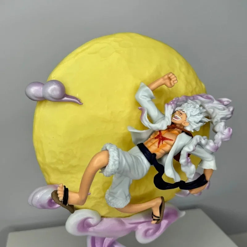 Figuras de Anime de una pieza Nika Sun God 5 Gear Luffy Flying To The Moon modelo GK estatua brillante de moda adornos coleccionables regalos