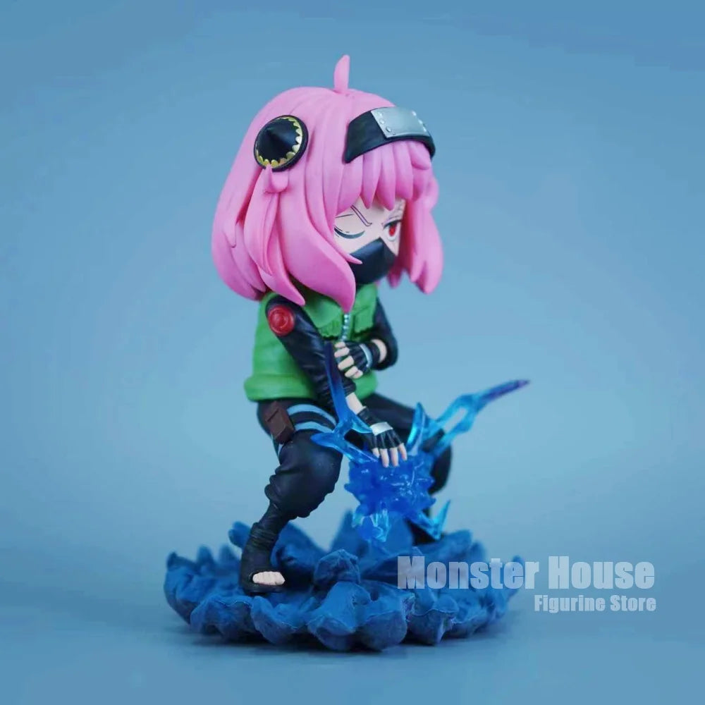 Figura Anya Forger Cosplay Kakashi - Spy x Family x Naruto | PVC 19cm