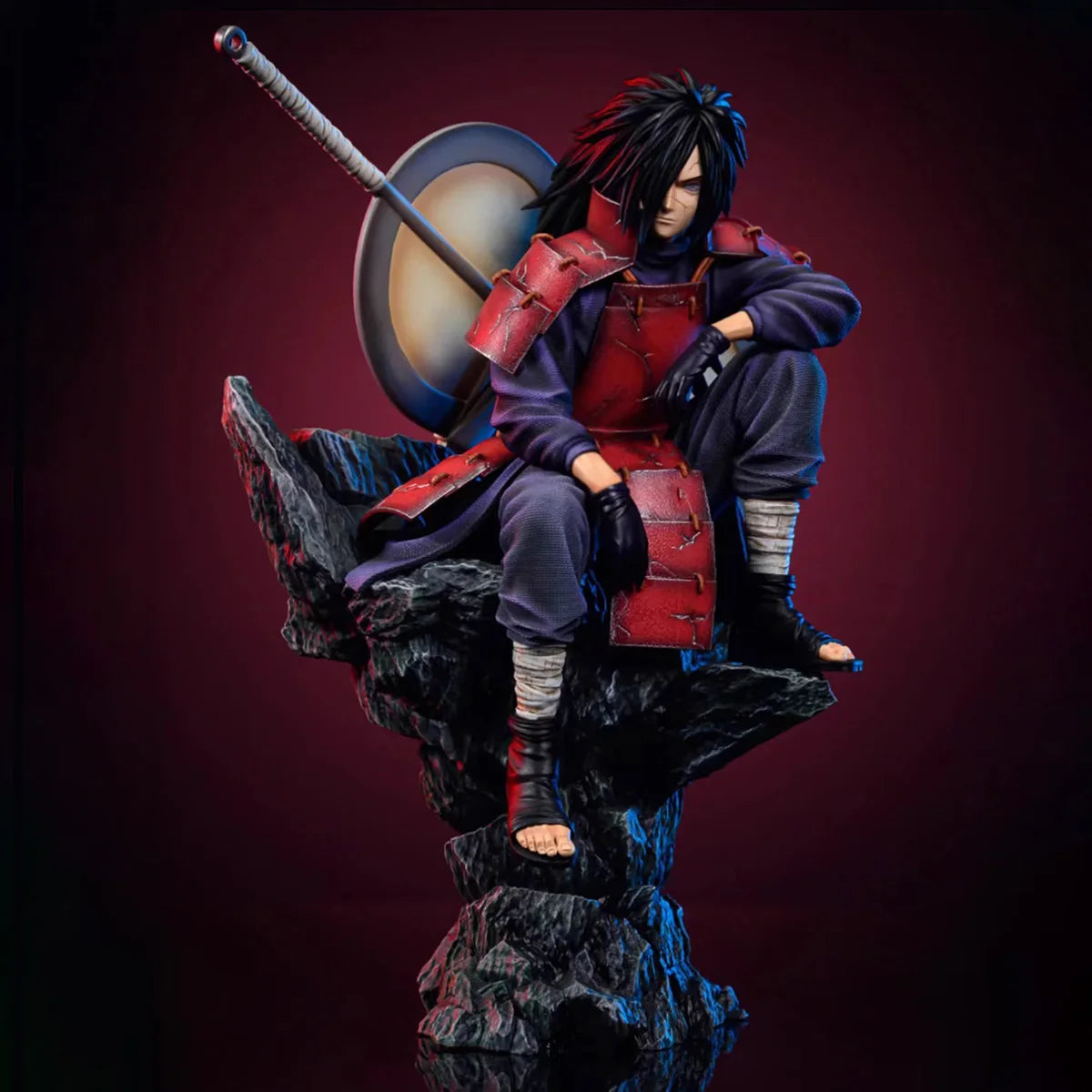 Figura Uchiha Madara - Naruto | Uchiha Madara en pose de combate 30cm