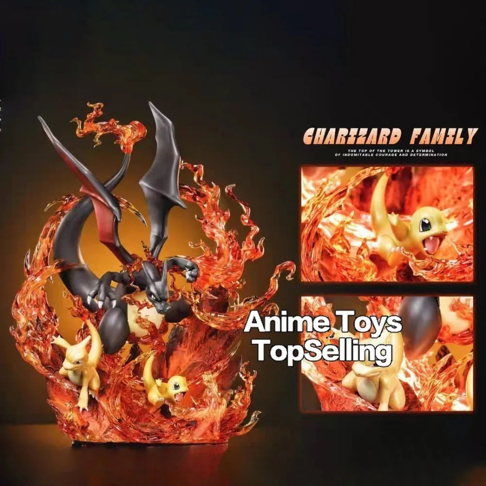 Figura Charizard - Pokémon | Diorama Línea Evolutiva 30cm