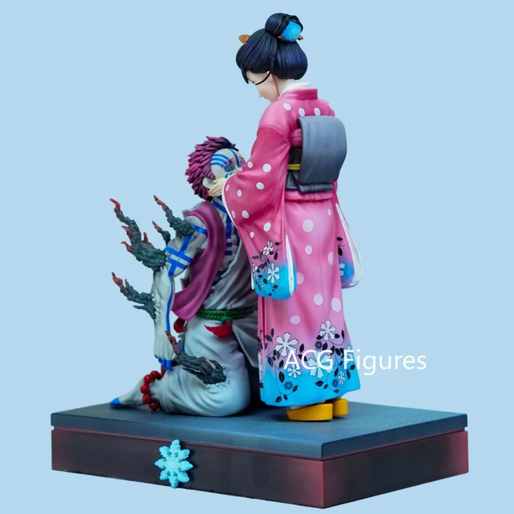Set Figuras Akaza y Koyuki - Guardianes de la Noche | Diorama 26,5cm
