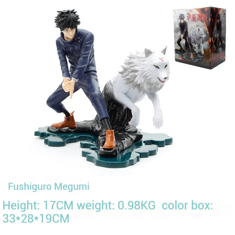 Figura Fushiguro Megumi con Perro de Jade - Jujutsu Kaisen | Estatua GK 17cm