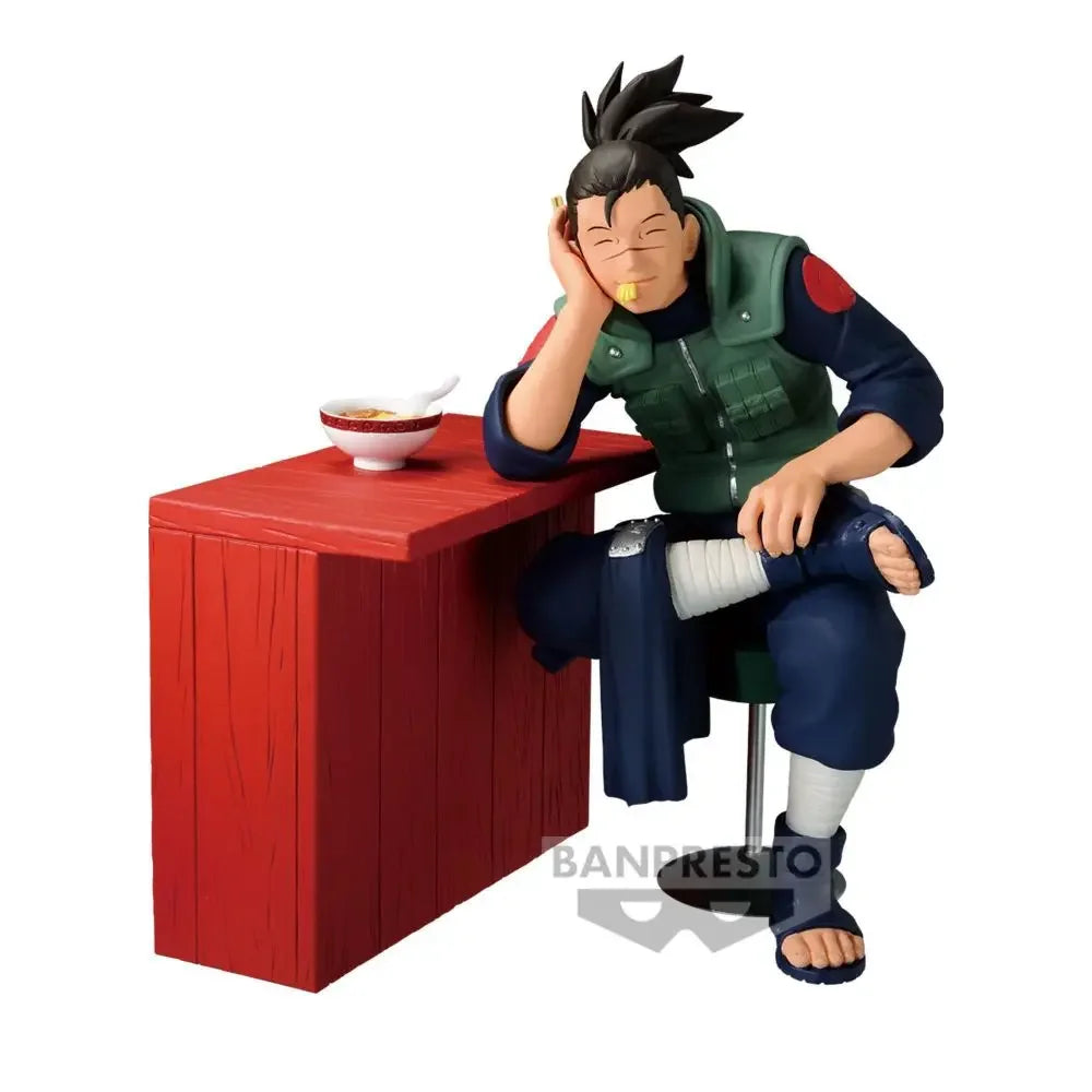 En Stock Original Bandai Banpresto Naruto Uzumaki Naruto Umino Iruka tiempo precioso en Ichiraku Ramen modelo de figuras de acción Juguetes